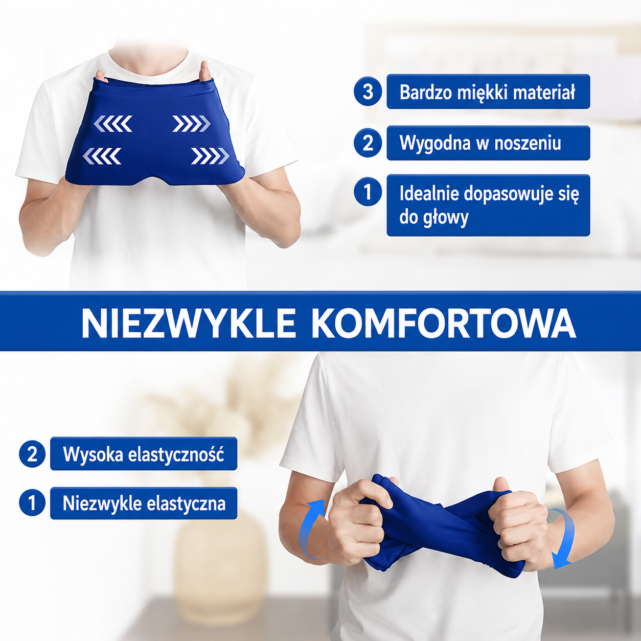 Zrelaksuj się z idealnym wsparciem dla oczu